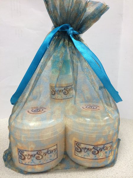 Travel Set Sugar Sisters Sugar Scrubs Essential Oils Body Butter, Sugar Sisters Travel Sets include 2oz. Body Scrub, 2oz. Body Butter, and 2oz
